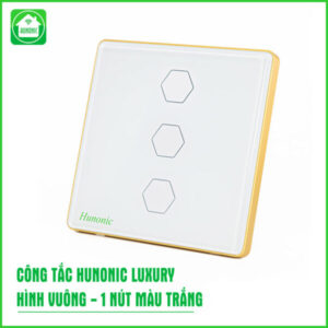 Công tắc cảm ứng BLE Luxury 3 Nút, Hình Vuông, Màu Trắng
