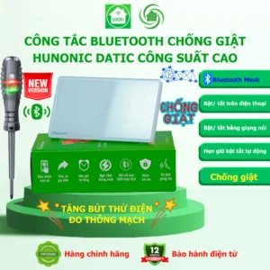 Công Tắc Cảm Ứng Ble Hunonic Datic CSL Chống Giật, Màu Trắng