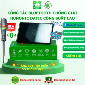Công Tắc Cảm Ứng Ble Hunonic Datic CSL Chống Giật, Màu Đen