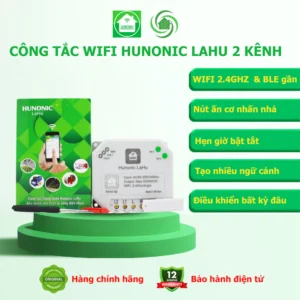 Công Tắc Wifi Hunonic Lahu 2 kênh