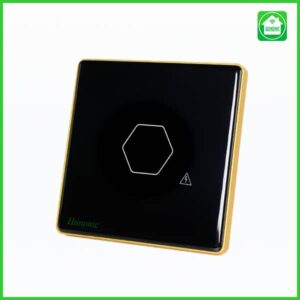 Công tắc cảm ứng WiFi Hunonic CSL chống giật, Hình Vuông - màu đen