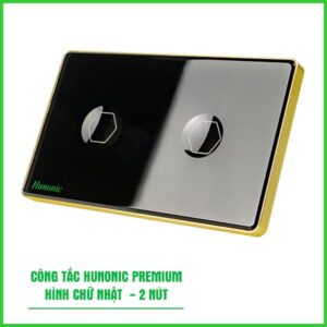 Công tắc cảm ứng BLE Premium 2 Nút, Hình Chữ Nhật, Màu Đen